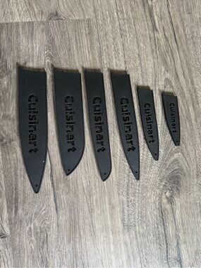 Set of Six Black Plastic Cuisinart Knife Blade Guards